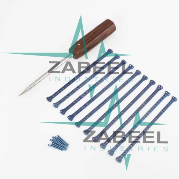 1.5mm Double T Head locking Cuttable Malleable Plate Veterinary Implants 10 PCs Set by ZaBeel Industries