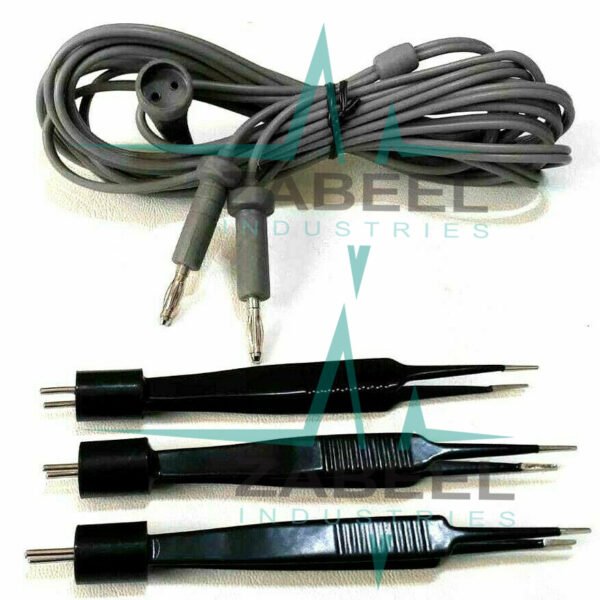 3 X American Jewellery Forceps 11cm Tip 1mm + 3MTR Cable Veternary CE