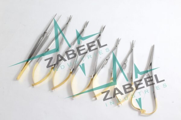 Micro Scissor Needle Holder Forcep Mathieu T/C 7 PCs Set By ZaBeel Industries