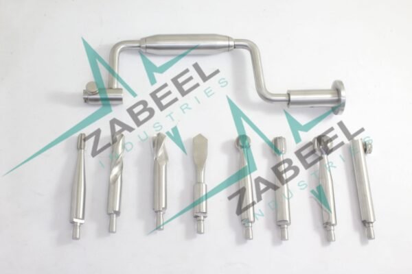 Hudson Hand Drill Brace 9 PCs Set Surgical Orthopedics Premium Quality By ZaBeel Industries