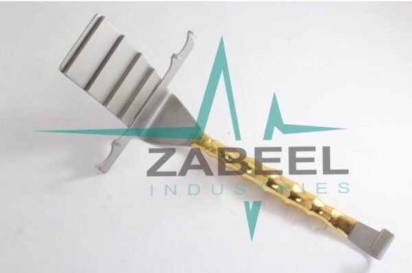 Saldanha Retractor Abdominal Surgery Retractor 4 Prongs Reusable Gold Handle By ZaBeel Industries