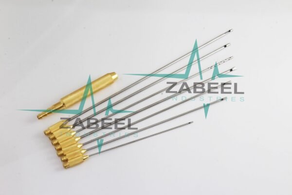 Luer Lock Cannula 7 PCs Set kit syringe Cannula Plastic surgery By ZaBeel Industries