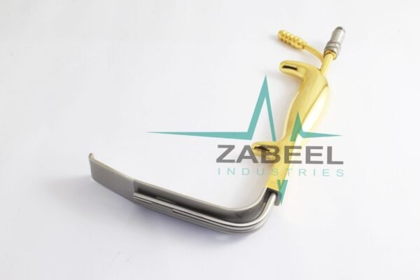 Tebbetts Breast Retractor 25 mmx12 mm w/Fiber Optic Light Guide and Suction Tube By ZaBeel Industries