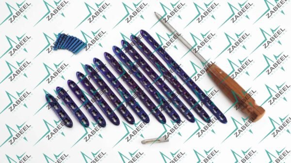 3.5mm LCP (Locking Compression Plate) & Locking Screws & Screw Driver Set of 133 Pcs Ortho/Vet Instrument by ZaBeel Industries