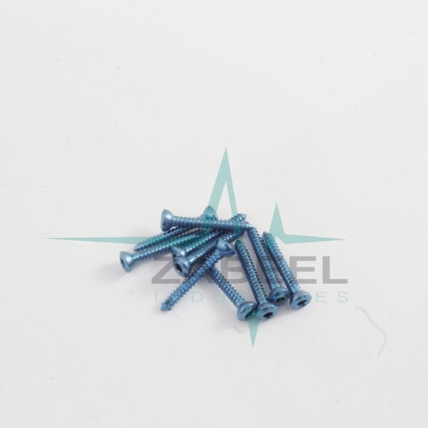 2.4mm CorticalCortex Screws Self Tapping 100 PCs Set Ortho Vet Titanium ZaBeel ZOS-1011
