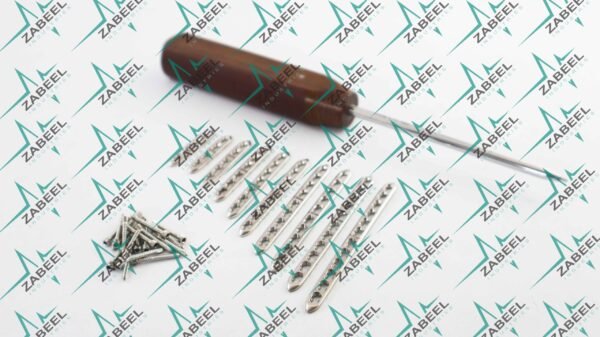 1.5mm Locking Compression Plate (LCP) & Locking Screws Set + 1 Screw Driver 91 Pcs Ortho/Vet Implants ZaBeel Industries