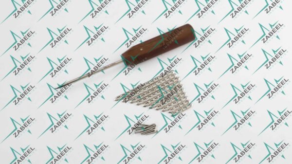 2.0mm Locking Compression Plate (LCP) & Locking Screws Set + 1 PC of Hex Screw Driver 101 Pcs Ortho/Vet Implants ZaBeel Industries