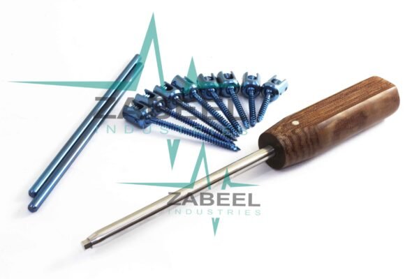 4.5mm Pedicle Screw Fixation And Rod Spine Posterior Spine System Set of 19 PCs by ZaBeel Industries