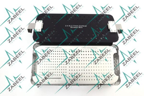 2.4mm & 2.7mm Cortical Screws Box, Rack, Sterilization Case Almunium By ZaBeel Industries