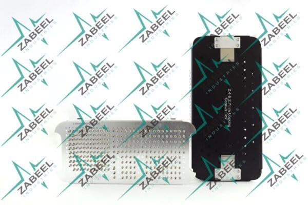 2.4mm & 2.7mm Locking Screws Box with Screws Rack, Sterilization Case Almunium By ZaBeel Industries