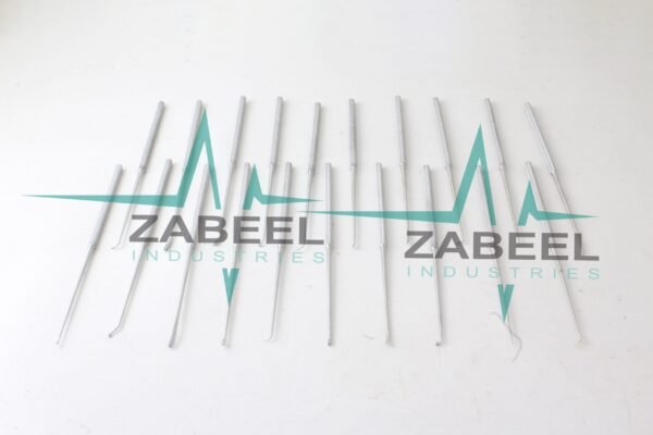 Rhoton micro dissector expanded 20 pcs set stainless steel in steel case By ZaBeel Industries