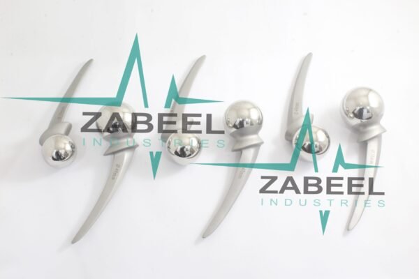 Thompsons Hip Prosthesis Standard Stem 06 Pieces Set Orthopedic Implants By ZaBeel Industries