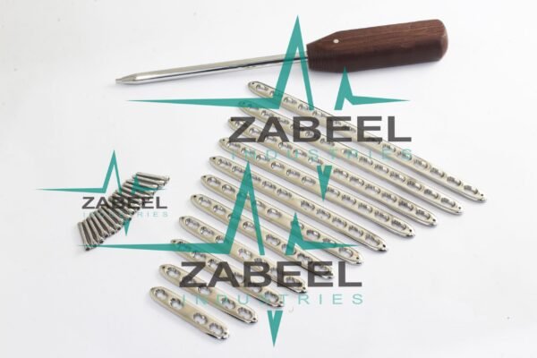 3.5mm LCP (Locking Compression Plate) & Locking Screws & Screw Driver Set of 132 Pcs Ortho/Vet Instrument by ZaBeel Industries