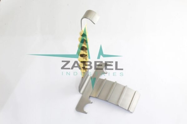 Saldanha Retractor Abdominal Surgery Retractor 4 Prongs Reusable Gold Handle by ZaBeel Industries