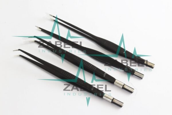 Bipolar Forceps 22CM Tip Point 1 MM Straight Electro Surgery By ZaBeel Industries