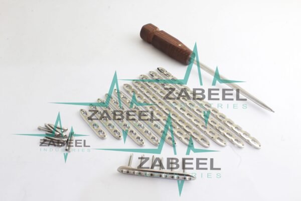 3.5mm LCP (Locking Compression Plate )Plates & Locking Screws Set of 132 Pieces Small Fragments 316L Steel by ZaBeel Industries