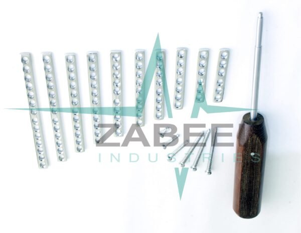 2.7mm DCP Bone Plates & Cortical Screws Self Tapping Set of  111 PCs Ortho Vet ZPS-5066