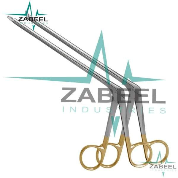 2 Blakeley Through-Cutting Sinus Forceps 2.5mm Oval Bite Gold Handle By ZaBeel Industries