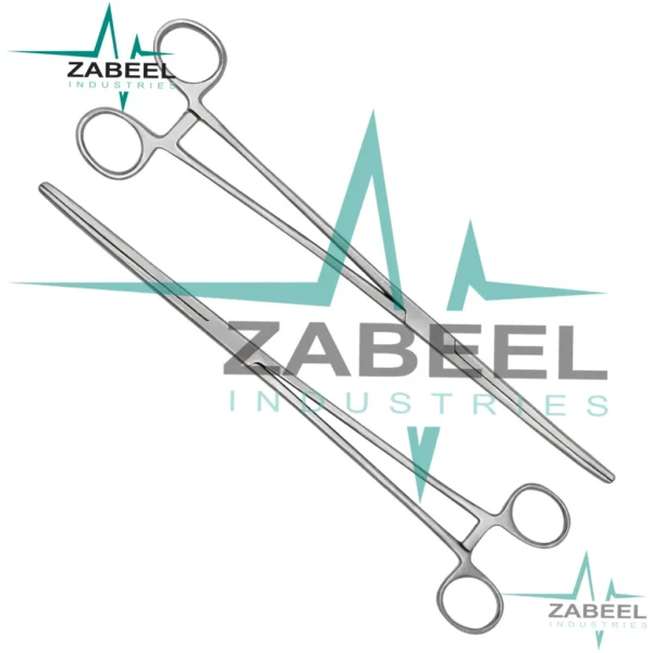2 Pean Hemostat 12″ Straight & Curved Fishing Forceps Set By ZaBeel Industries