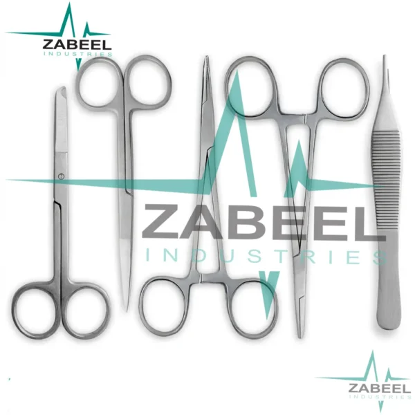 5 Pcs Scissors Forceps Suture Kit for Medical Training By ZaBeel Industries