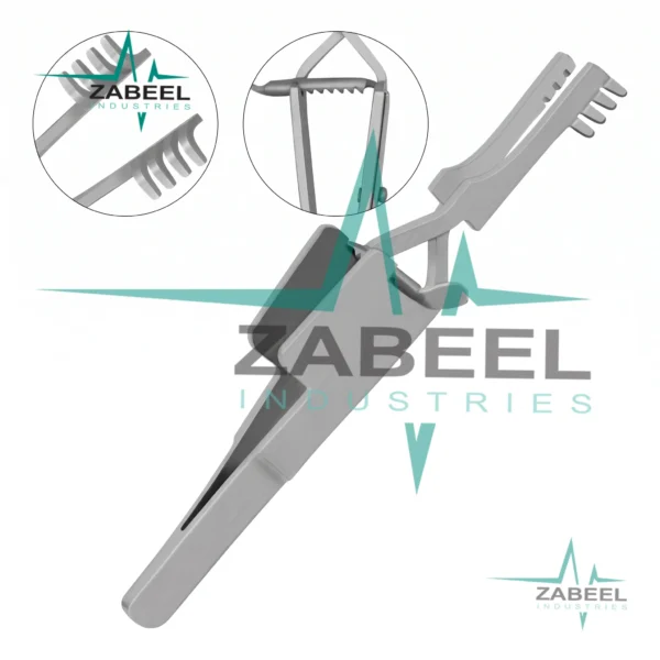 Automatic Skin Retractor 4″ Blunt 4×4 Prongs By ZaBeel Industries