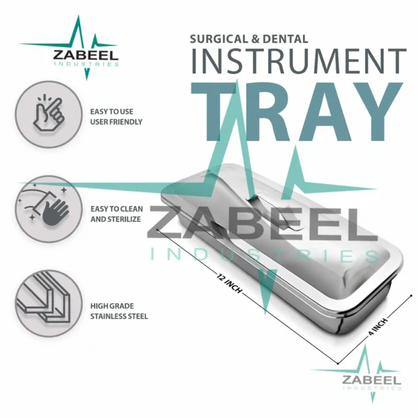 Catheter Tray With Strap Handle Cover 12″ x 4″ By ZaBeel Industries