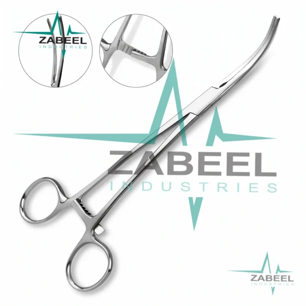 DeBakey-Rumel Atraumatic Forceps 9″ Curved Serrated Jaws By ZaBeel Industries