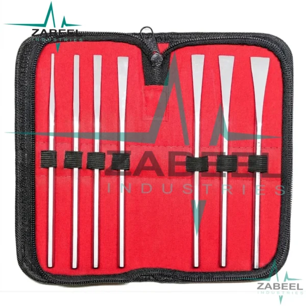 7 Pcs Sheehan Osteotome Set 2mm-15mm Straight Tips By ZaBeel Industries