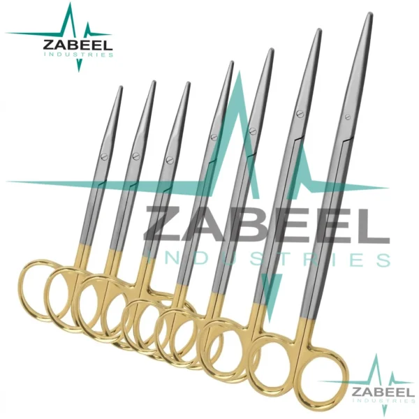 7 Pcs T/C Metzenbaum Dissecting Scissors Set – Straight By ZaBeel Industries