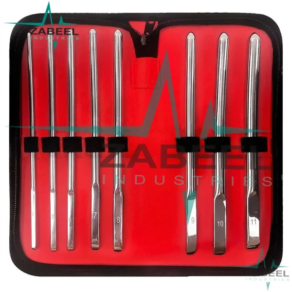 8 Pcs Hegar Uterine Dilator Set 7.5″ Single Ended By ZaBeel Industries