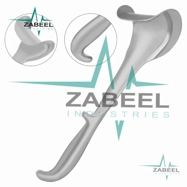 Oyen Abdominal Retractor 10″ Curved 3.5″x2″ Blade with Grip Handle By ZaBeel Industries