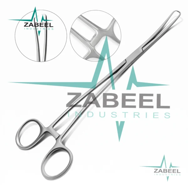 Duplay Uterine Tenaculum Forceps 10″ (25cm) Double Curved By ZaBeel Industries