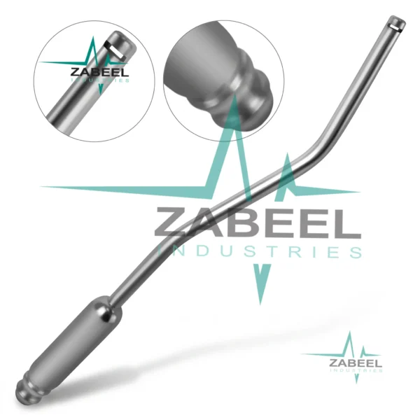 Saliva Ejector Suction Tip 3mm Angled Implant Surgery Instrument By ZaBeel Industries