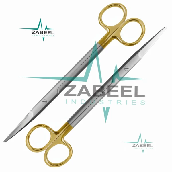 Set of 2 Pcs Tc Mayo Scissors 9″ Straight & Curved By ZaBeel Industries