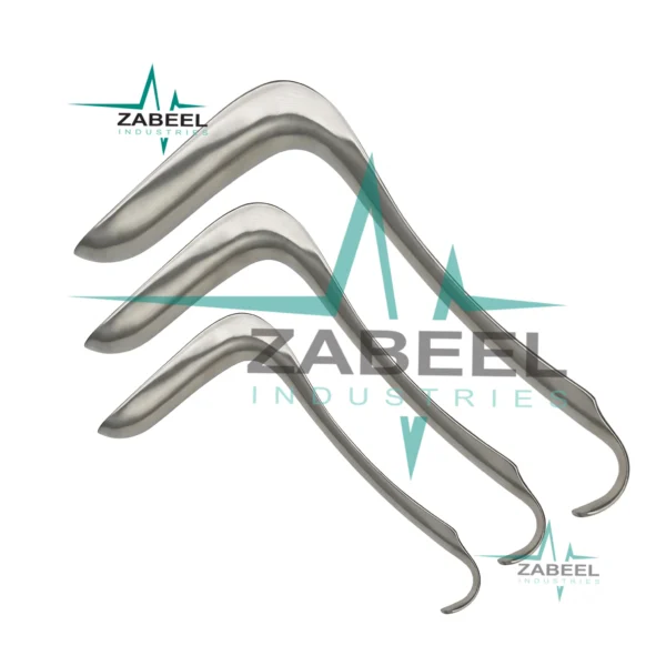 Set of 3 Sims Vaginal Speculum Single Ended Small, Medium, Large By ZaBeel Industries