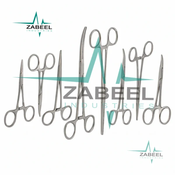 Ultimate Hemostat Set 8 Pcs Curved & Straight 3.5″, 5″, 5.5″ & 7.25″ By ZaBeel Industries