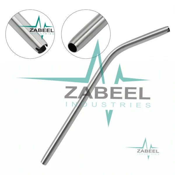 Saliva Ejector Suction 6mm Short Handpiece Tip 45 Degree Angled By ZaBeel Industries