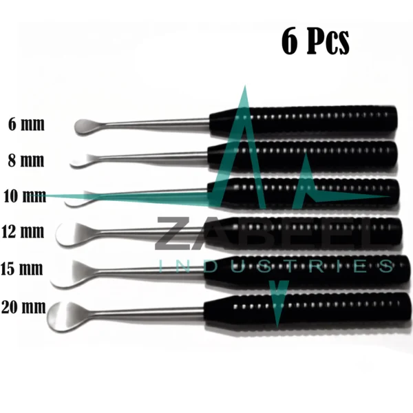 Cobb Elevator Spine Set of 6 Pcs Orthopedic Surgical Instruments Black Handle by ZaBeel Industries