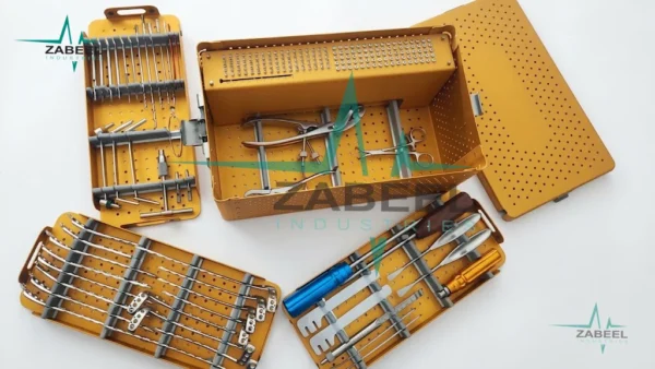 Locking Small Fragment Instrument set & Tibia 6,8, 10, 12 H plates & screw 211pc By ZaBeel Industries