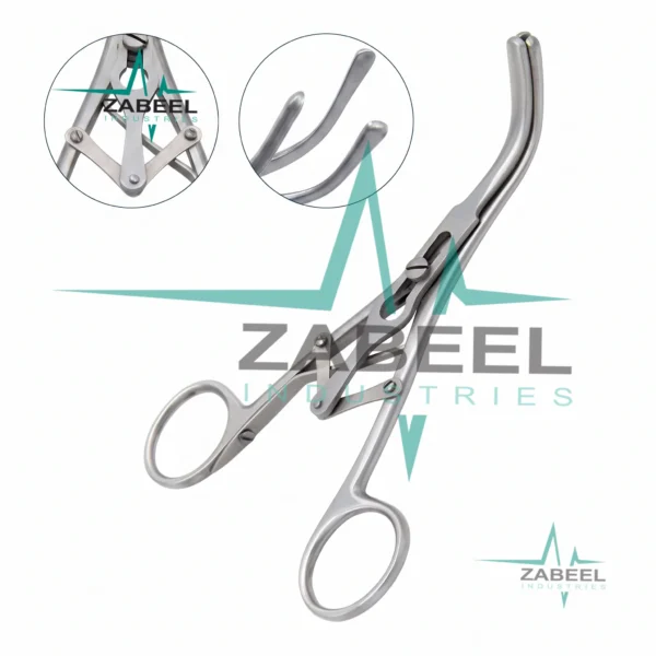 Laborde Tracheal Dilator Forceps 5.5″ with 3 Blades By ZaBeel Industries
