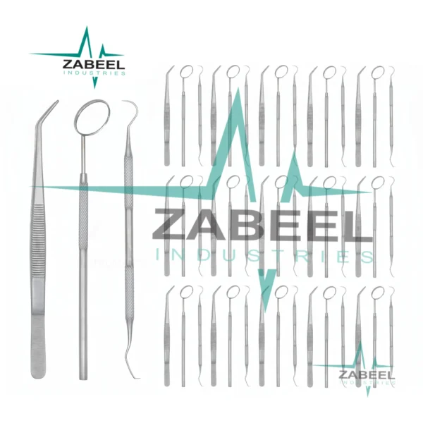 45 Pcs Basic Dental Instruments Set Mirror Explorer College plier German Grade By ZaBeel Industries