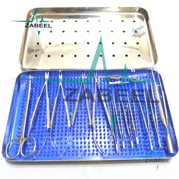 Basic Hand Surgery Set of Micro Surgical Instruments With Case By ZaBeel Industries