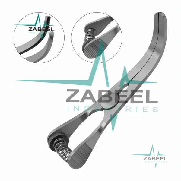 Glover Bulldog Clamp with Spring Adjusting Screw 9cm Curved 4cm Jaws By ZaBeel Industries