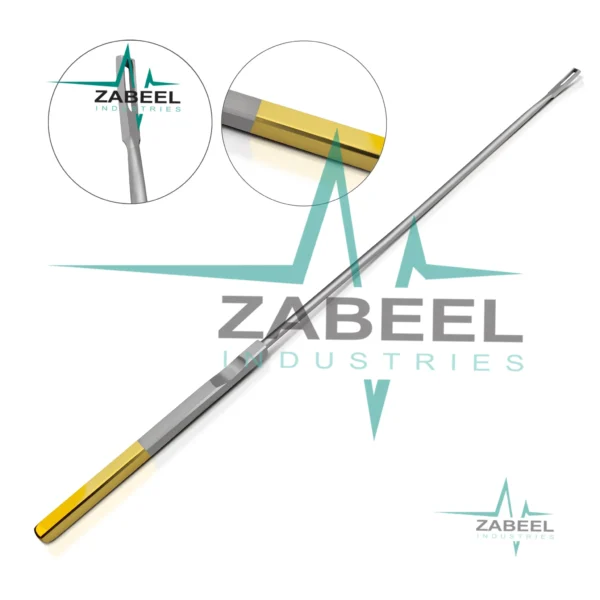Kevorkian-Younge Biopsy Curette 12″ Loop 3X12mm Without Basket – Gold Handle By ZaBeel Industries