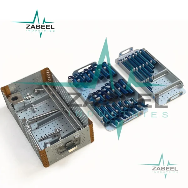 Mis Tubular Retractor Spine System Set Titanium Blue Coated with Sterilize Box By ZaBeel Industries