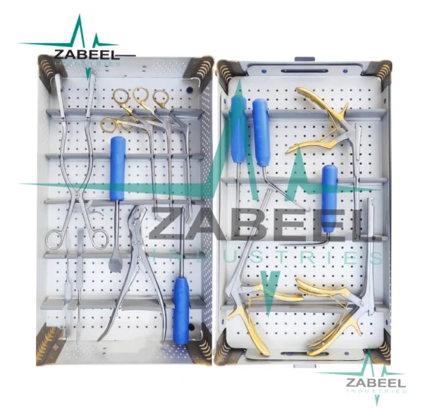 Laminectomy Spine Instruments Set of 18 Pcs With Aluminum Sterilization Box By ZaBeel Industries