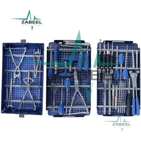 SPINE SURGERY INSTRUMENTS SET WITH ALUMINIUM BOX By ZaBeel Industries