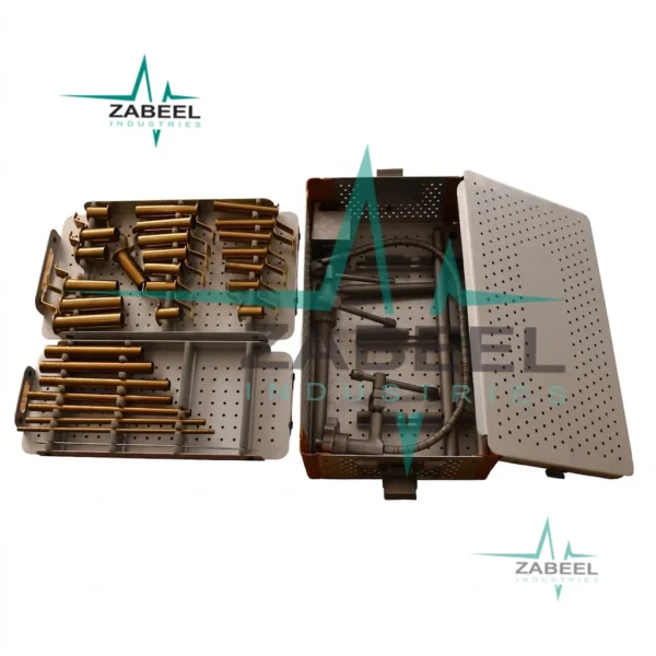 German Mis Retractor System Tubular W/ Sterilization Box Gold Coated RT-027 By ZaBeel Industries