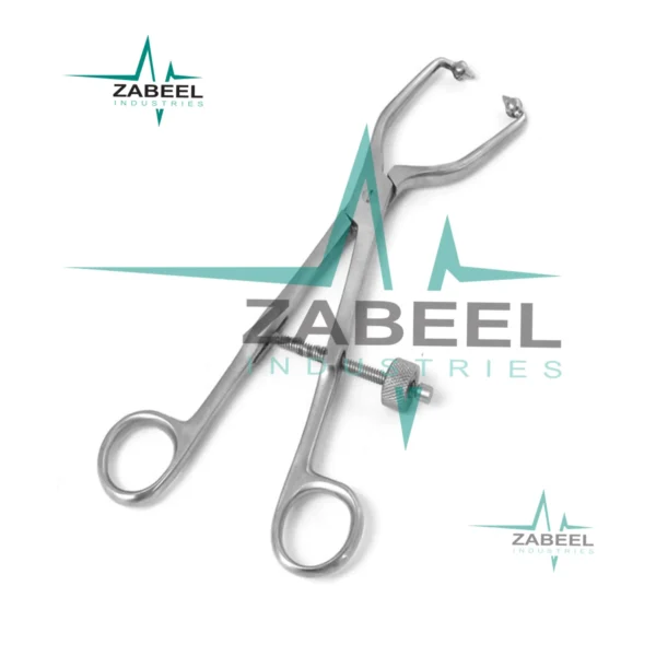Pelvic Reduction Forceps 7 3/4″ Angled Short Ball Tips By ZaBeel Industries