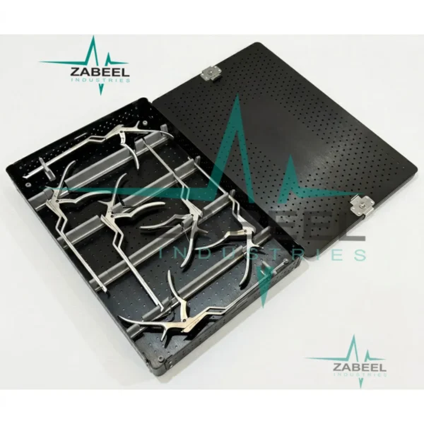Kerrison Rongeur Bayonet Set of 6 PCs with Sterilization Box Spine Surgery Instr By ZaBeel Industries
